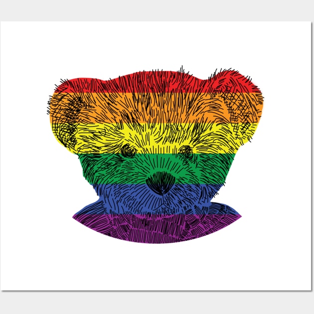 Pride Teddy Bear Wall Art by ellenhenryart